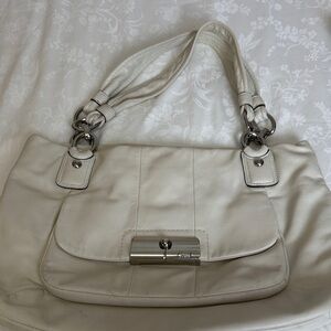 Coach Kristen leather shoulder bag and cream/off-white